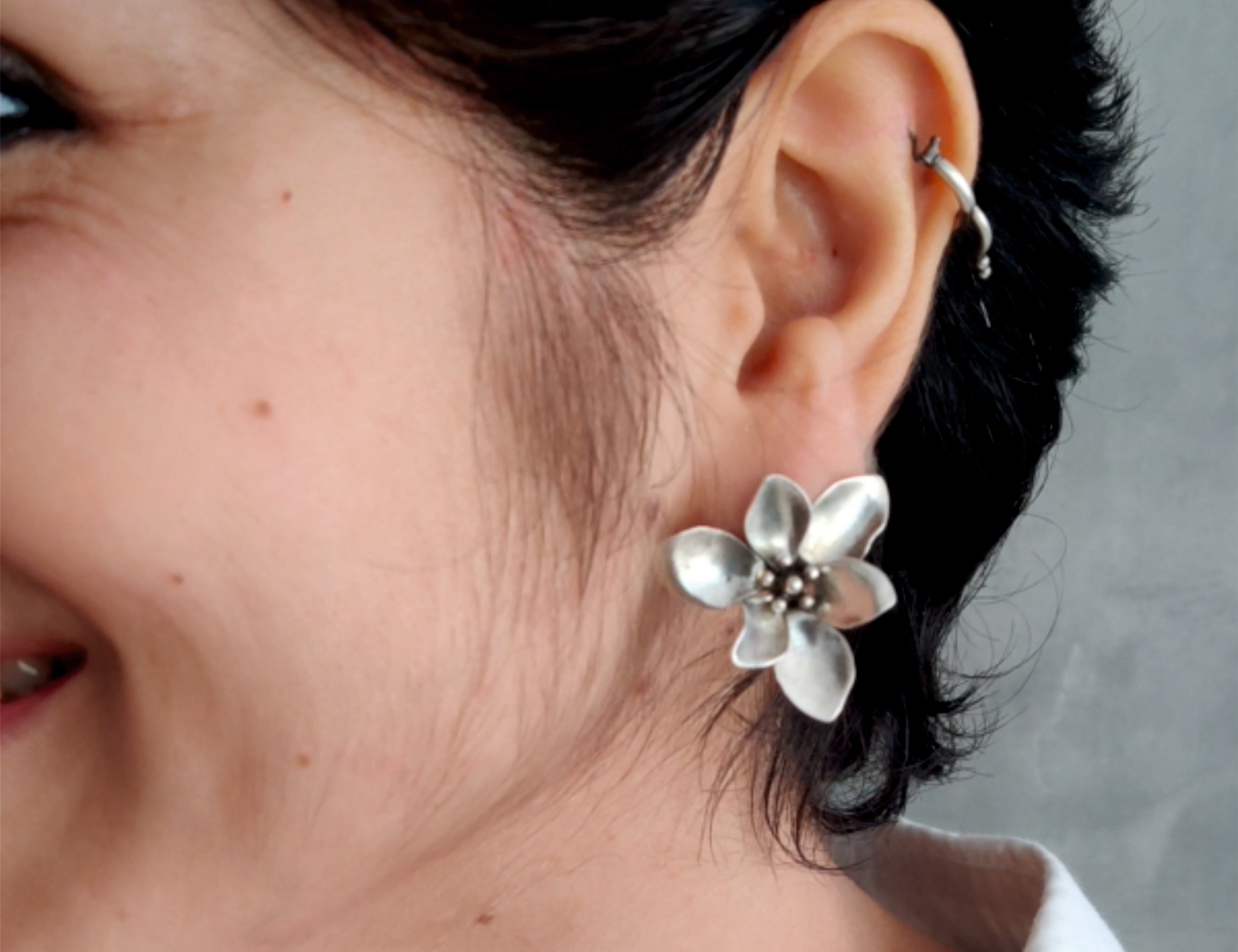 Buy Charming Silver Earrings online - Phool Earrings by Quirksmith