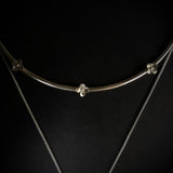 Buy Handmade Silver layered neckpiece Online from Quirksmith