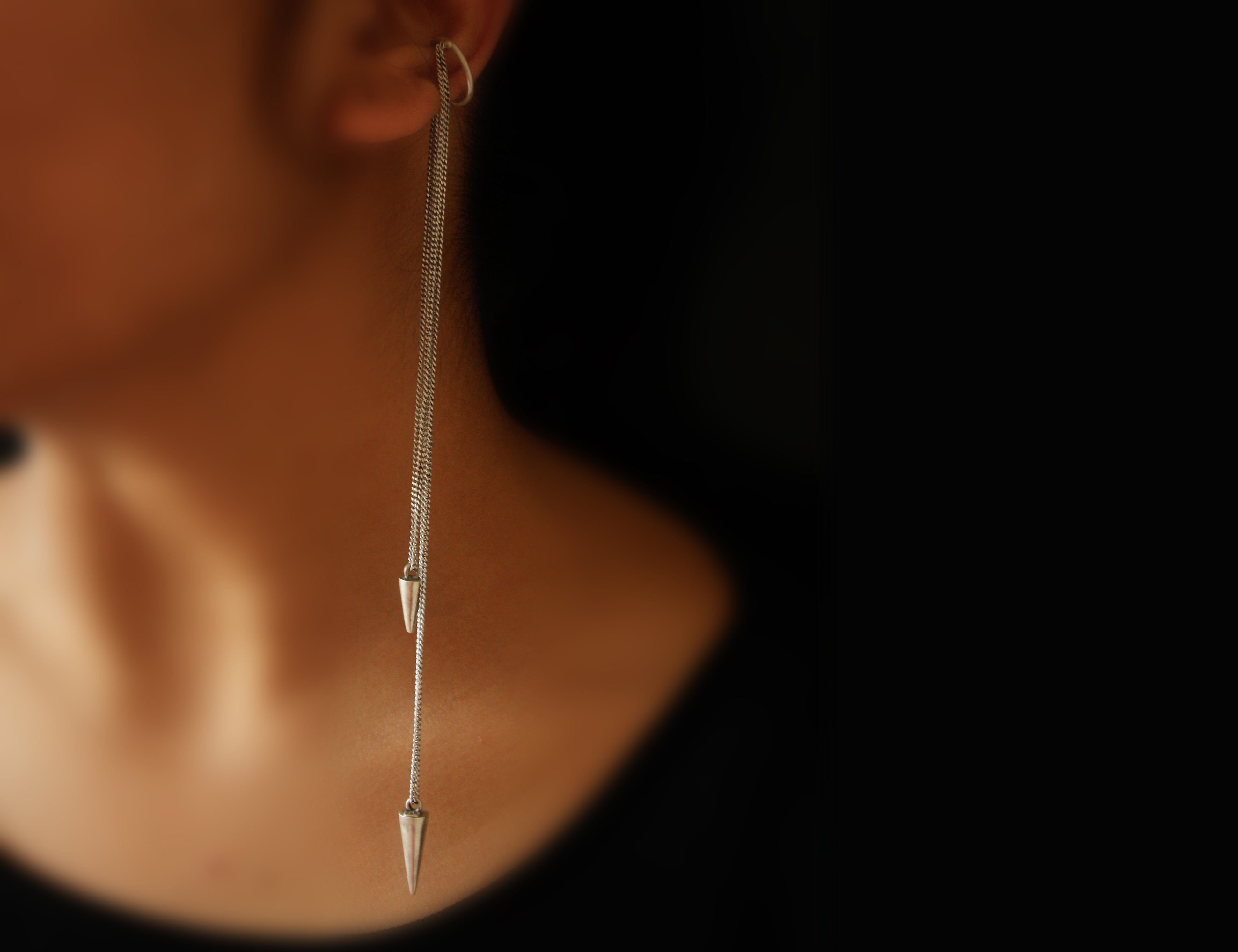 stylish silver Earclip for woman 