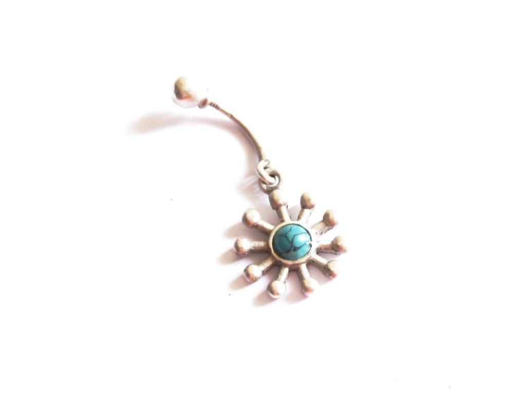 Buy online silver Metal Rays Belly Ring - Quirksmith