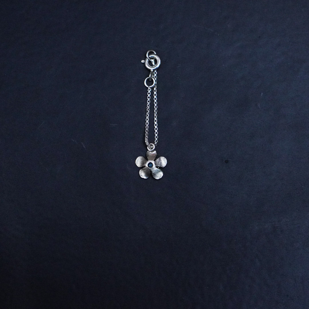 Quirksmith's Floral Watch Charm Chain, in 92.5 Silver, an interesting gifts for girlfriends, ladies gift ideas.