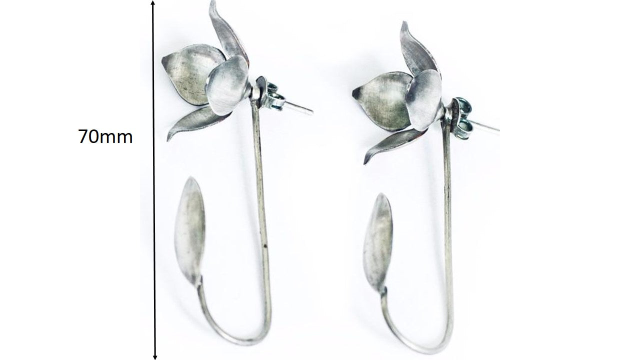 Buy silver Fashion earring collection - Floral Guards - Quirksmith