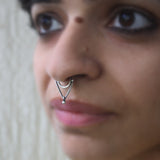Quirksmith's Jhoola Septum Ring – a shark tank India favorite, showcasing poetic craftsmanship in 92.5 Silver.