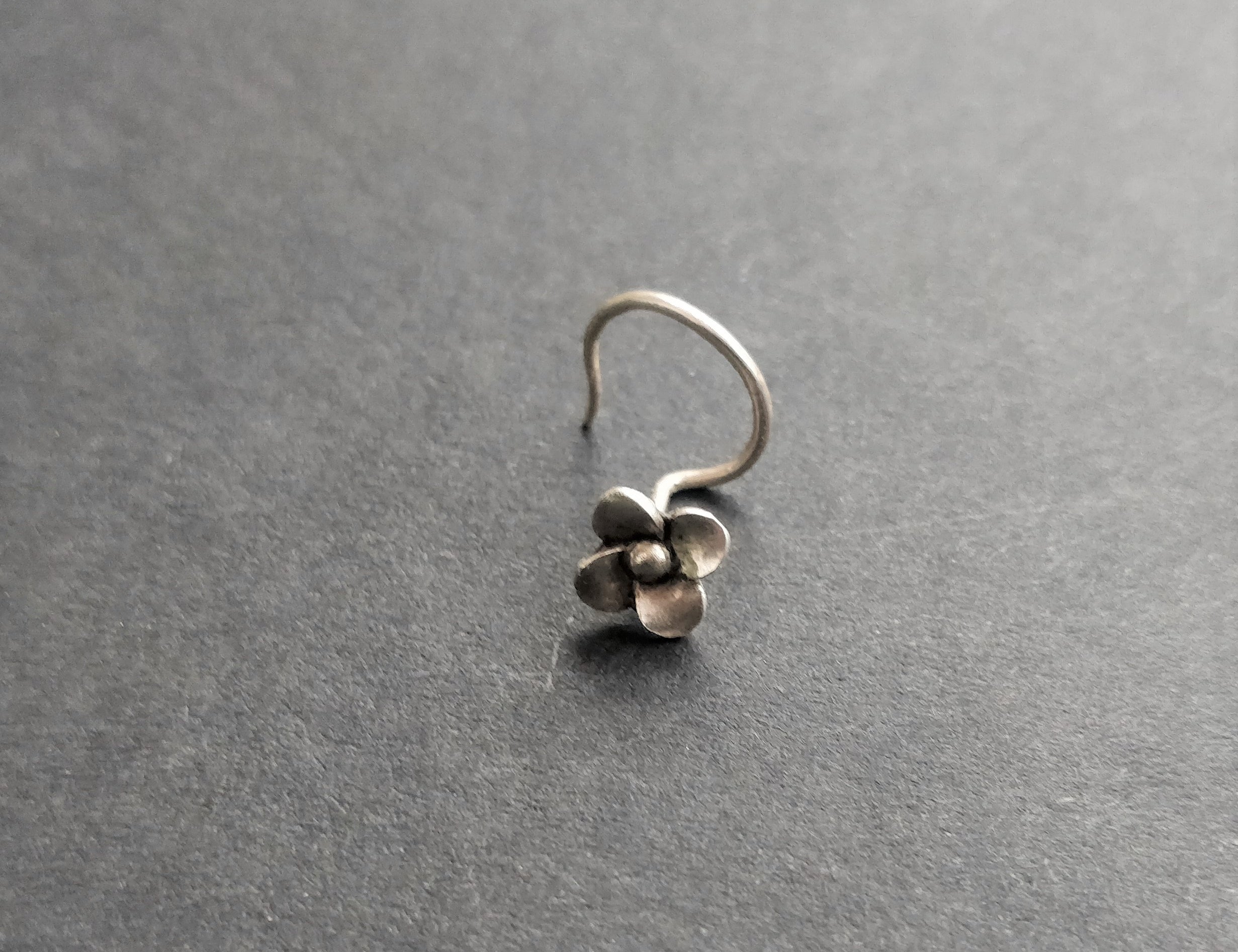 buy online Antique Silver nose pin for pierced nose from Quirksmith