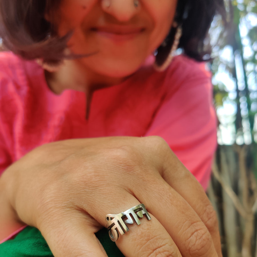 Premium silver ring collection -  Jogan Finger Ring by Quirksmith