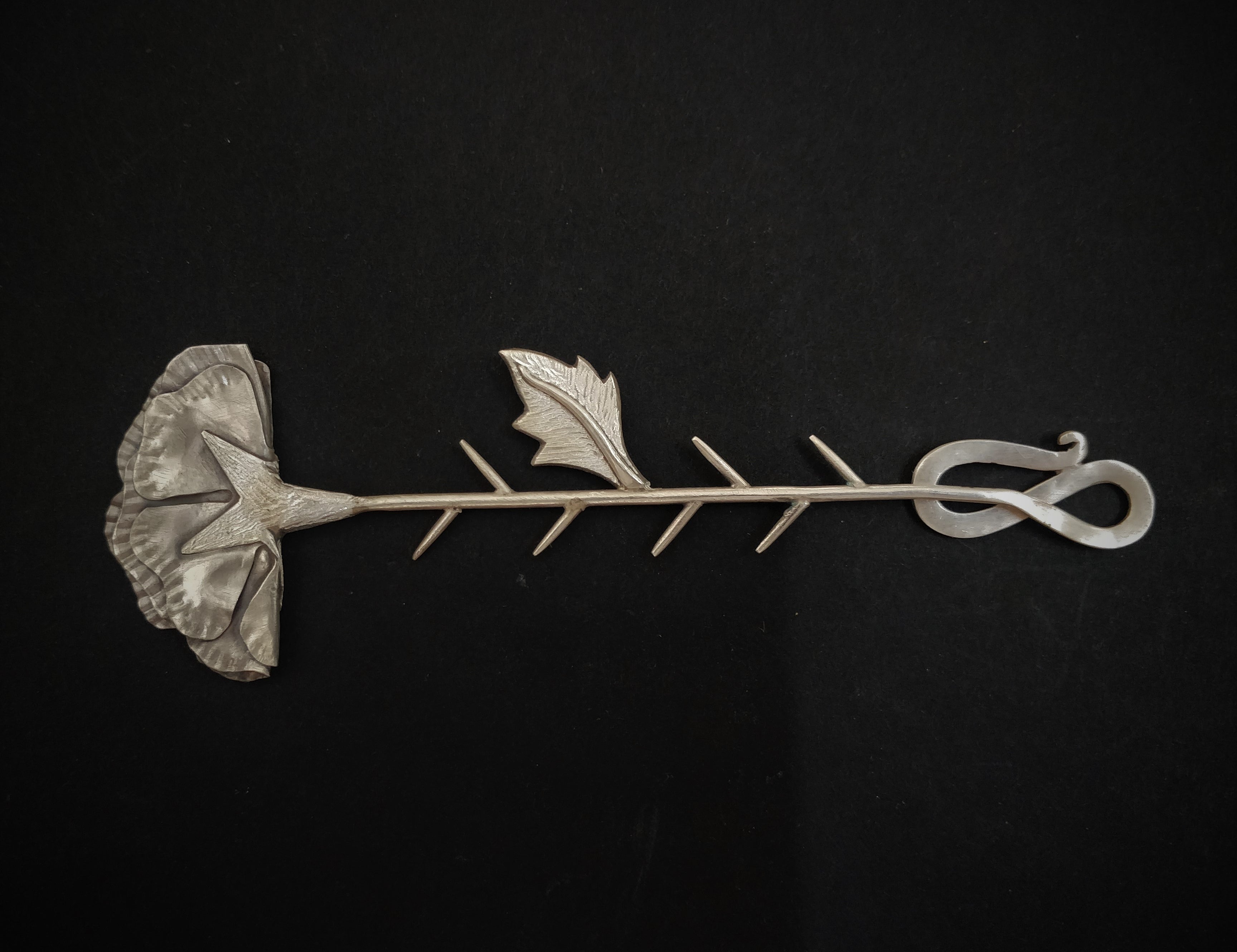 Buy beautiful and creative silver flower bookmark