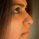 Textured Petals Nosepin - Wire - Quirksmith