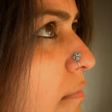 Textured Petals Nosepin - Wire - Quirksmith